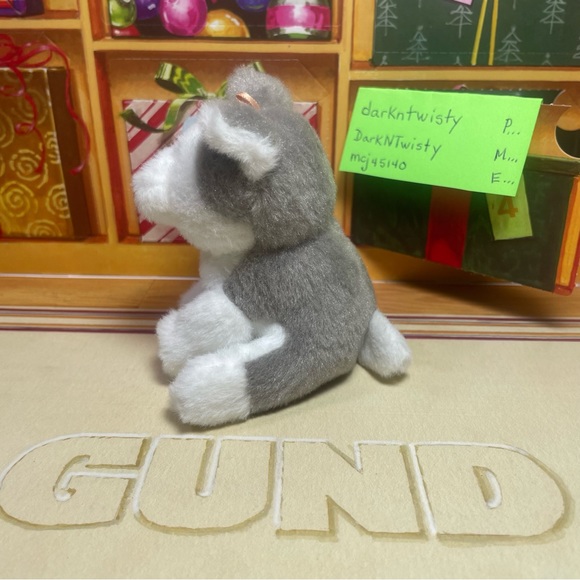 1 BRAND NEW GUND MINI FLURRY HUSKY PLUSH ORNAMENT TOY APPROX 4” PRICE FIRM - Picture 3 of 16